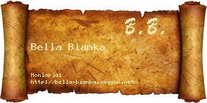 Bella Bianka névjegykártya