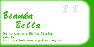 bianka bella business card